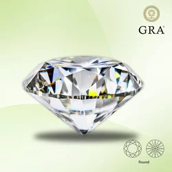 Pietra preziosa Moissanite taglio rotondo D colore VVS1 diamante coltivato da laboratorio per anello fai da te collana orecchini materiali principali con certificato GRA