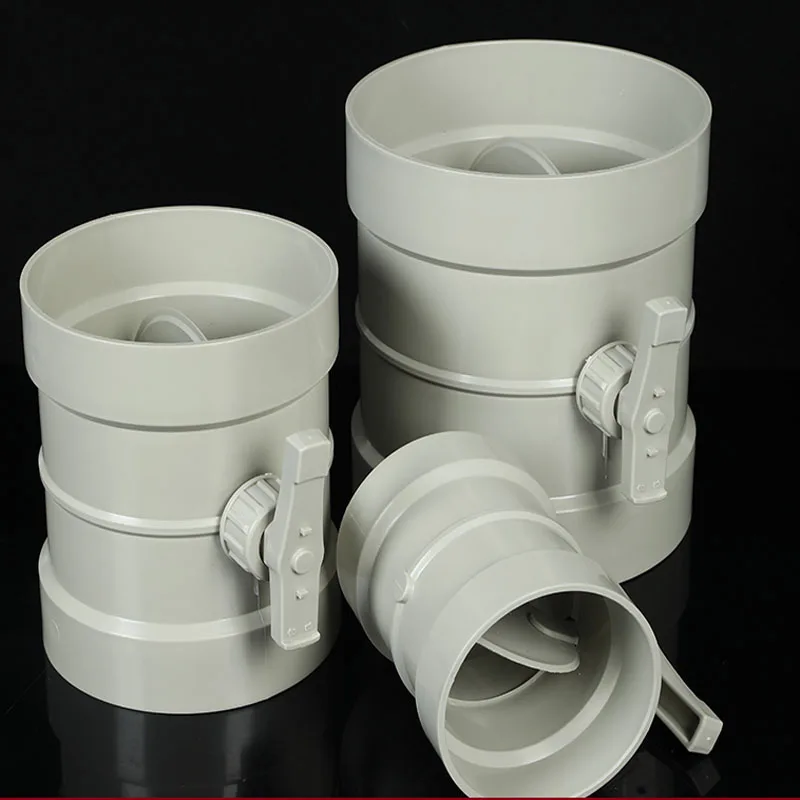 

ABS Air Valve Regulating Chec Valve PVC Air Pipe Manual Round Switch Valve Home kitchen Range Hoods Bathroom Plumbing