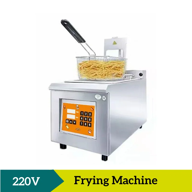 Commercial Electric Deep Fryer Countertop Deep Fryer Temperature Control Single Large Tank French Fries Frying Machine