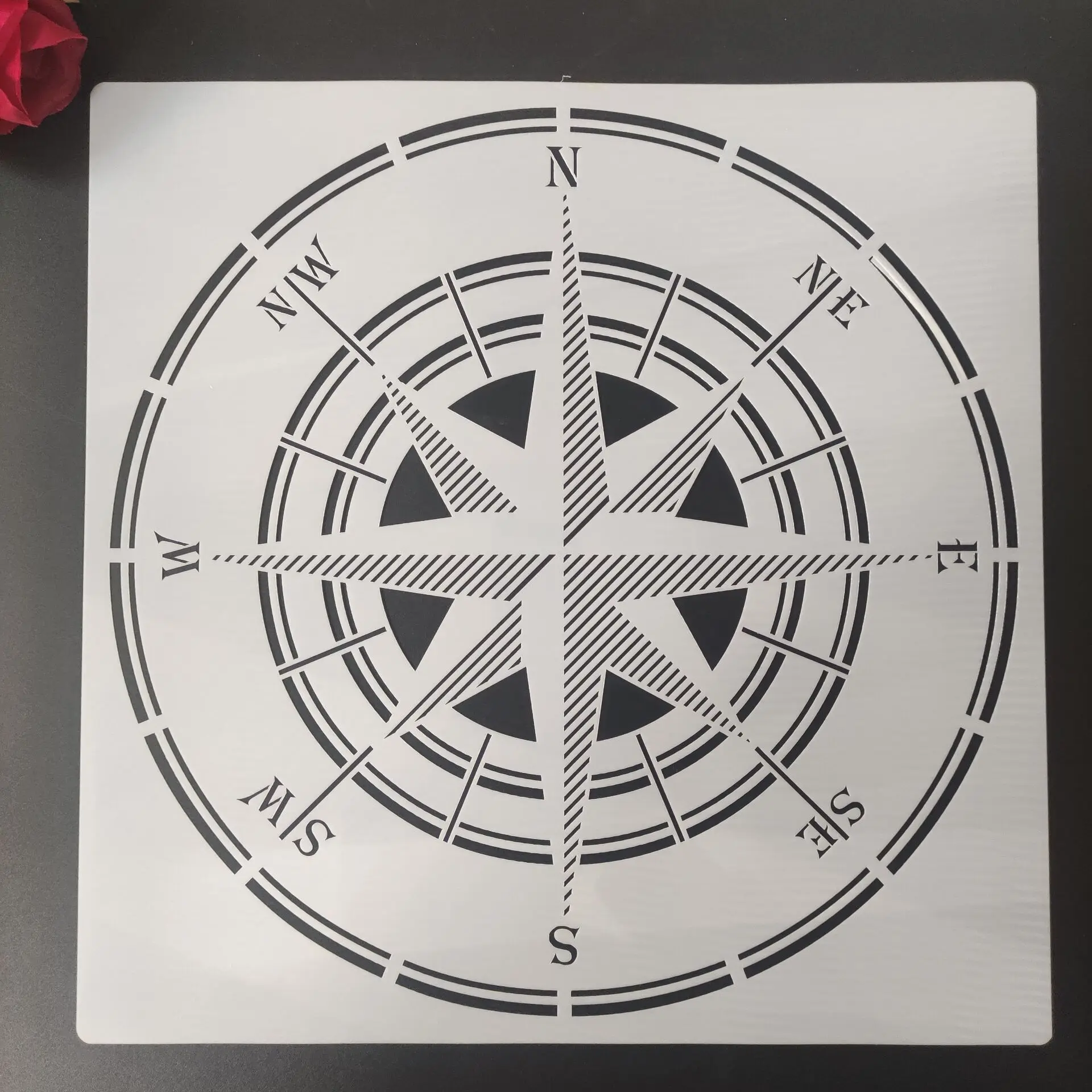 

30 * 30cm size diy craft Watch compass for painting stencils stamped photo album embossed paper card on wood, fabric,wall N143