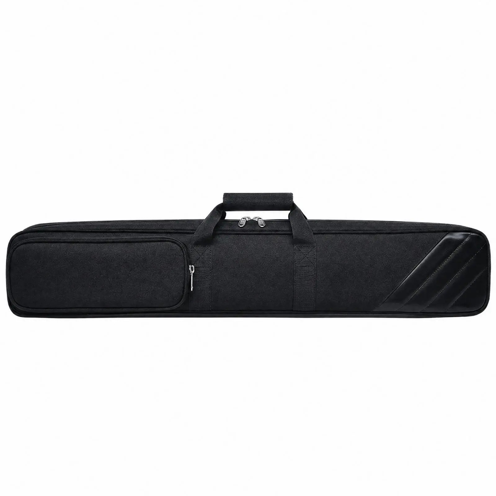 Canvas Billiard Cue Case with Shoulder Strap for Men Women Durable Zipper Pool Stick Carrier Bag for Travel Club Practice