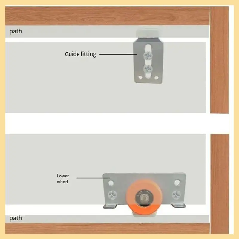 GOOD-Door Pulley Metal Sliding Cabinet Guide Wheel Slide Rail Roller Glass Roller Window