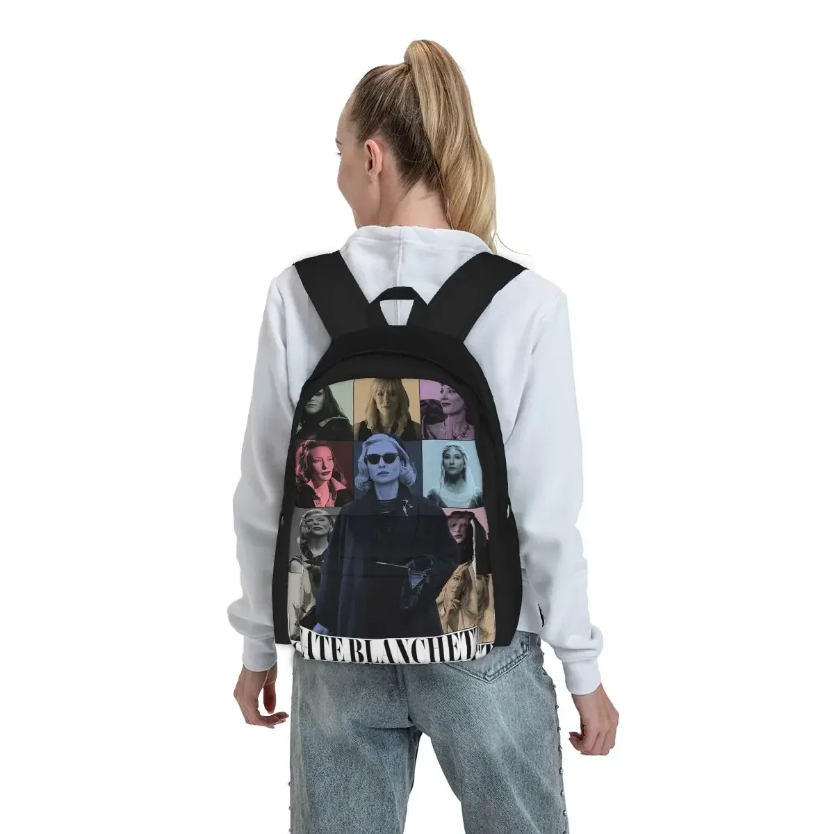 Cate Blanchett Characters Backpacks Boys Girls Bookbag Students School Bags Cartoon Kids Rucksack Travel Rucksack Shoulder Bag