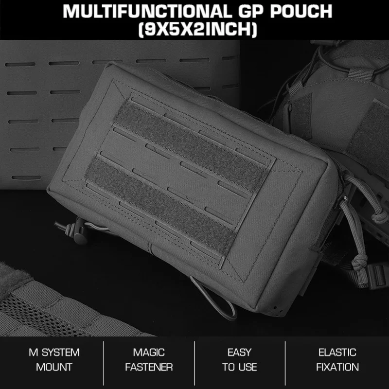 

Outdoor 2 Use Way Storage Bag Multi Functional Magic Fastener MOLLE Pouch for Plate Carrier