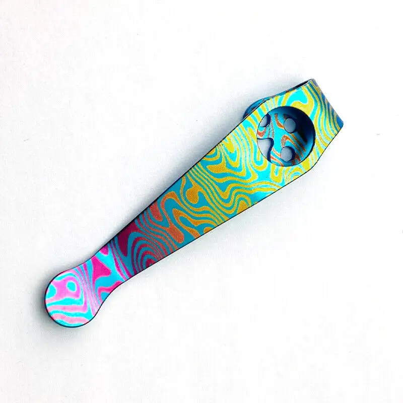 New 1pc Titanium Pocket Clip Colorful for Spyderco Paramilitary 2 C10 C11