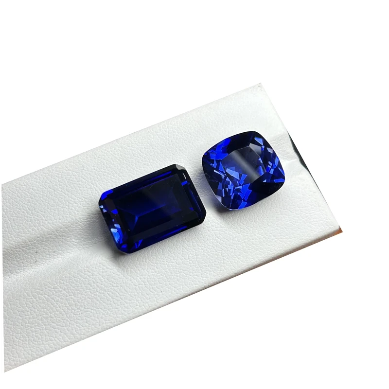 

Meisidian 35 Carat Octagon Cushion Cut Corundum Laboratory Royal Blue Sapphire Gemstone