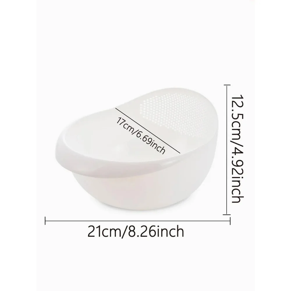 1PC-Silicone Colander Rice Bowl Drain Basket Fruit Bowl Washing Drain Basket with Handle Washing Basket Home Kitchen Organizer - view 6