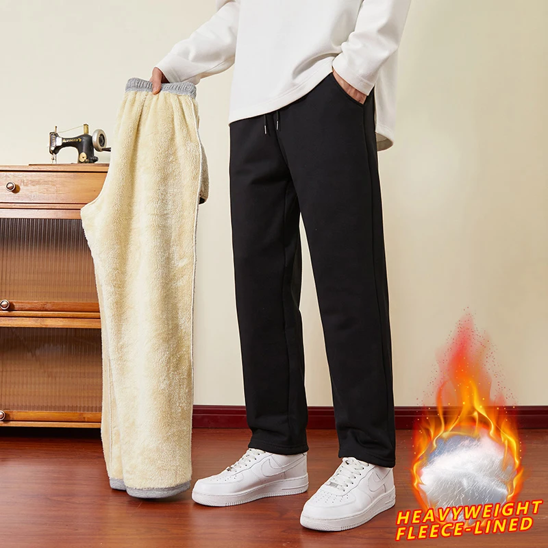 

Men'S Drawstring Waist Sweatpants, Casual Regular Fit Pants With Pocket For Fall & Winter