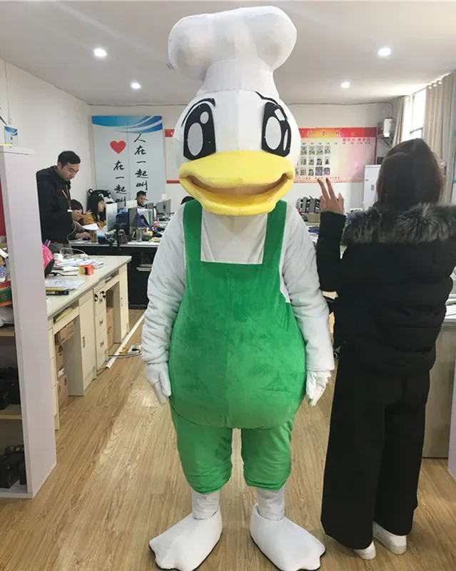 Costume de mascotte de canard de dessin animé de Noël pour adultes, olympiques de cosplay de mascotte animale, fête d'Halloween, sur mesure