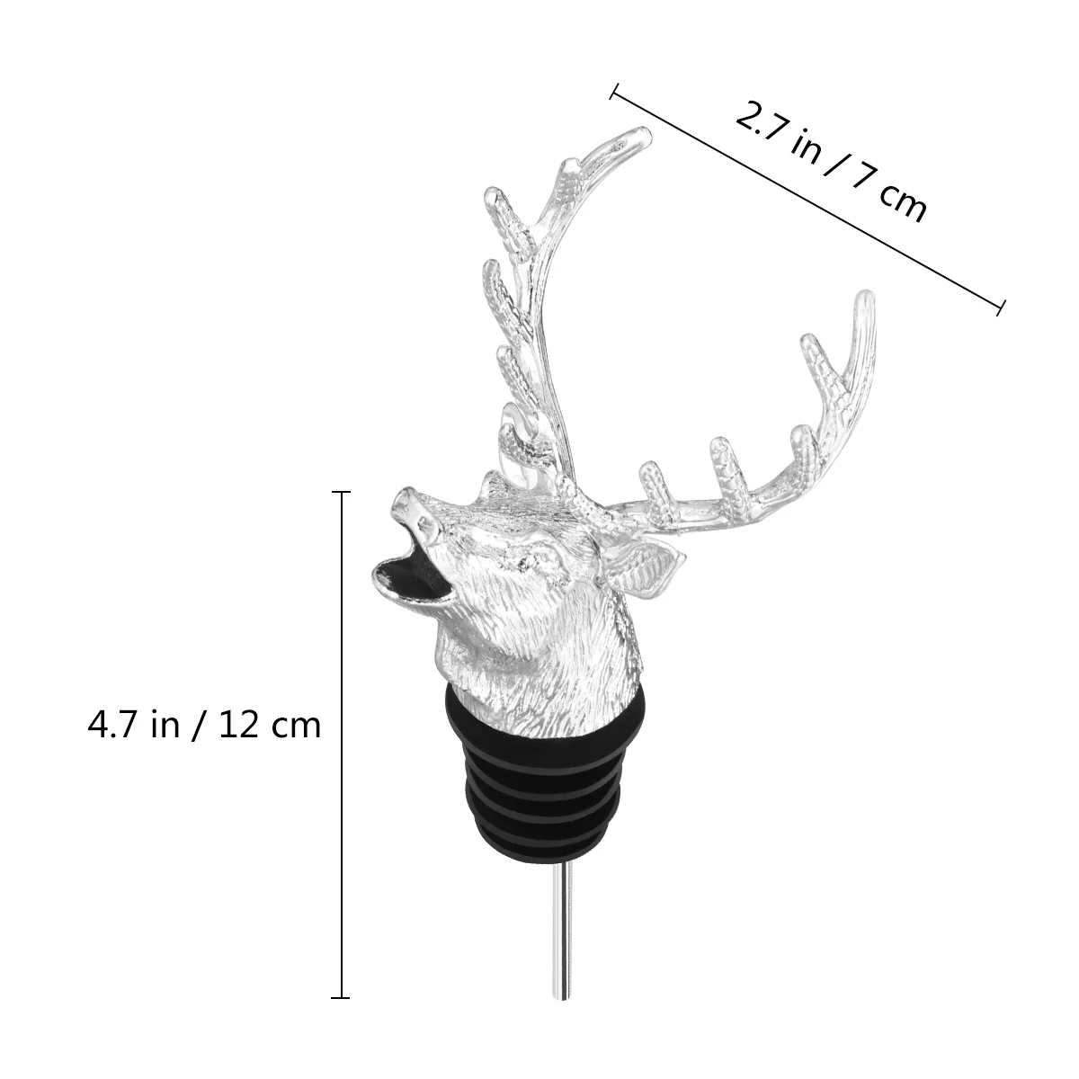 BESTOMZ Deer Head Pourer and Stopper Aerator Decanter Stag with Silicone Rubber stoppers