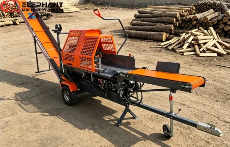 Hydraulic Wood Splitter With 4‑Way Blade Fast Log Splitter Firewood Cutter Machine For Efficient Log Processing