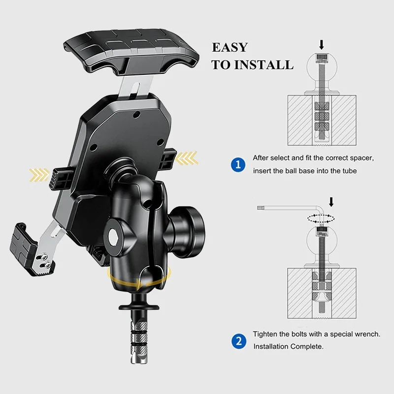 Phone Holder In Fork Stem Mount Bracket Motorcycle Navigation Bracket for Suzuki GSXR GSX-R 600 750 1000 Kawasaki NINJA 400 250