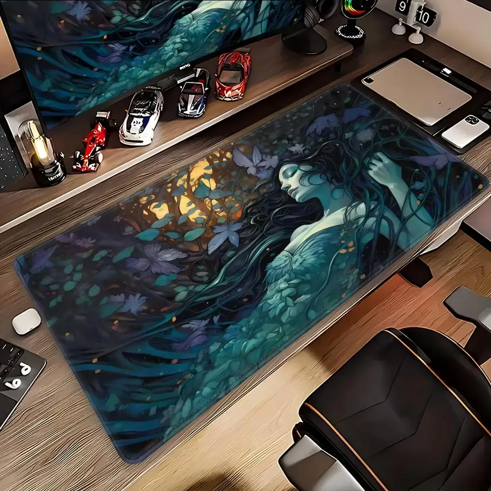 

Beautiful Sleeping Fairy Mouse Pad Card Game Mat Large Computer Office XXL Anti-slip Friendly Design Trading Cards Mats HYBXAXC