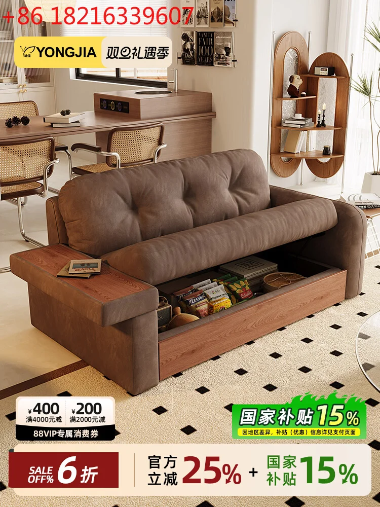 

Ретро-стиль для гостиной, двойного назначения, ремень для хранения, защита от кошачьих царапин, прямой тканевый диван