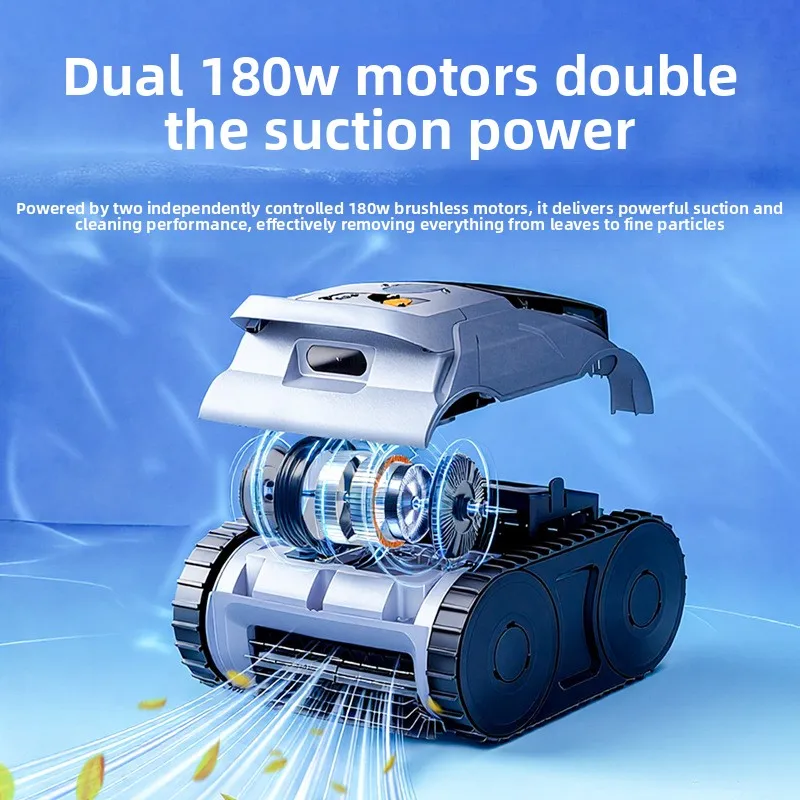 Cross-border Fully Automatic Swimming Pool Cleaner Robot Fish Pond Bottom Suction Cleaning Machine Underwater Vacuum Dust Filth
