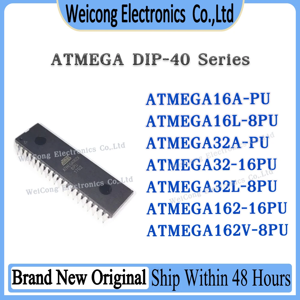 

ATMEGA16A-PU ATMEGA16L-8PU ATMEGA32A-PU ATMEGA32-16PU ATMEGA32L-8PU ATMEGA162-16PU ATMEGA162V-8PU ATMEGA IC Chip DIP-40