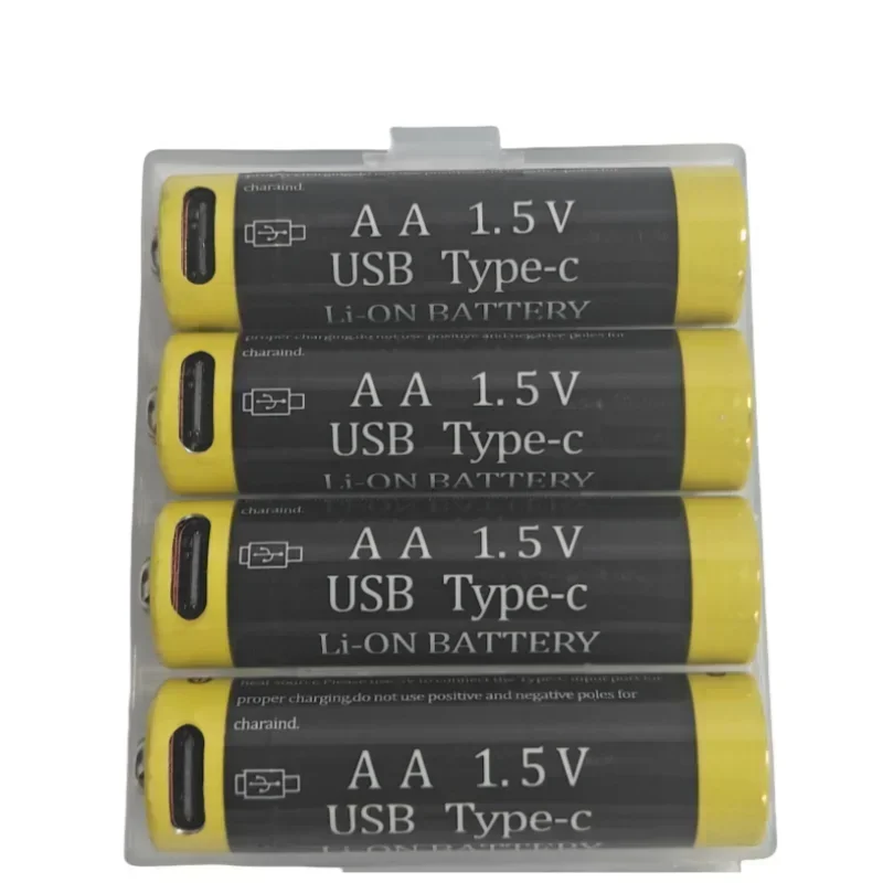 4000mWh 1.5V AA Battery Rechargeable Li-ion Battery for Mouse Remote Control Small Fan Electric Toy Batteries USB Type-C Cable