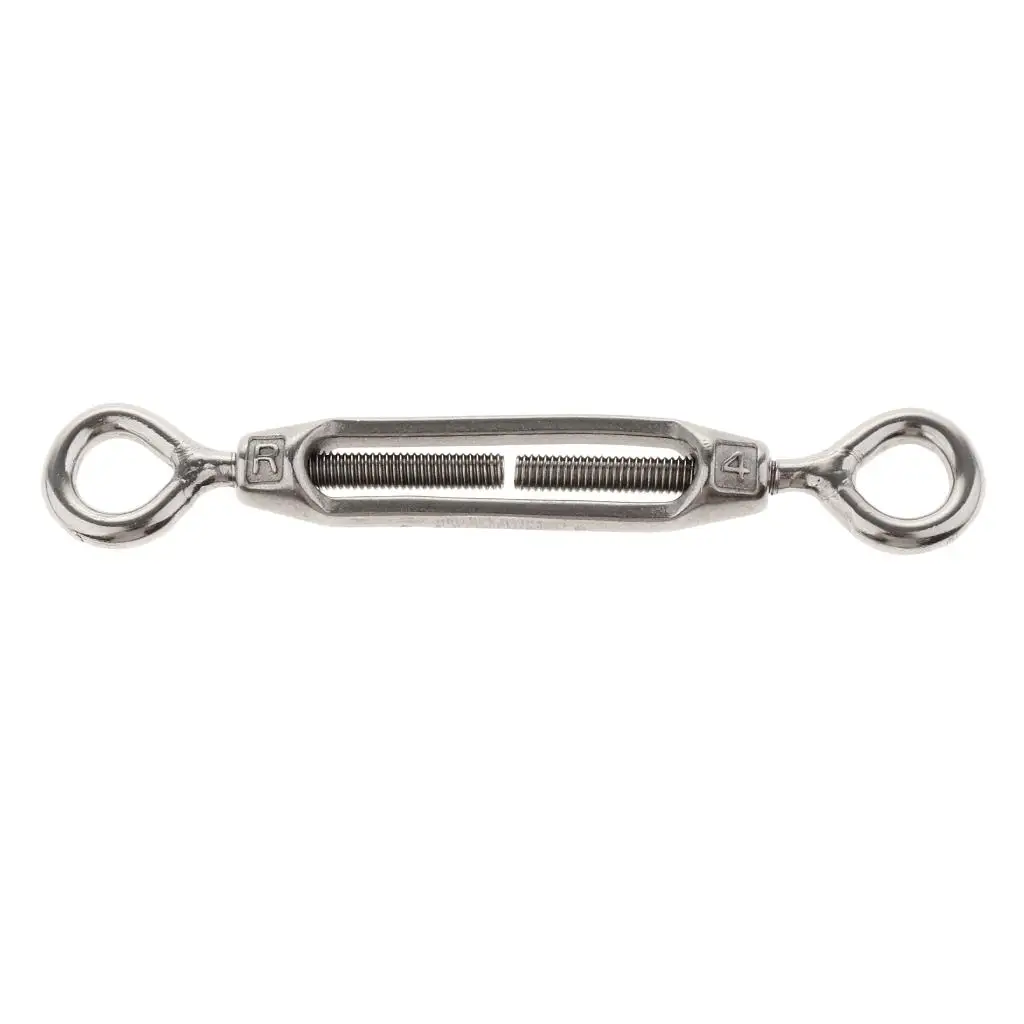 304 Stainless Steel Turnbuckle Screw M4 M5 M6 M8 Suitable for Tightening Rope, Length Adjustable