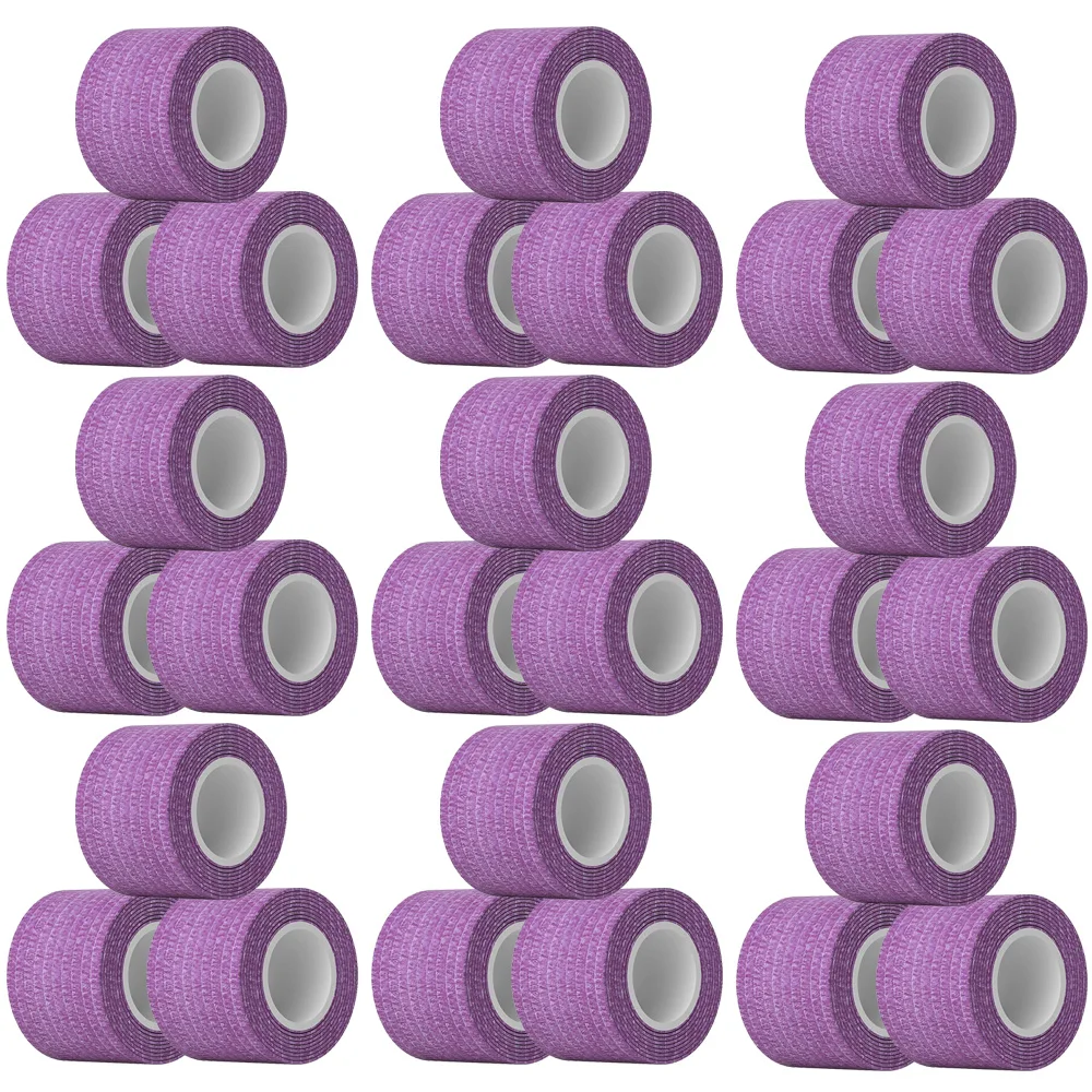 

48/24/12/6/3 Waterproof Tattoo Bandage Purple Tattoo Grip Tape Self-adhesive Elastic Wraps Finger Protection Tattoo Accessories