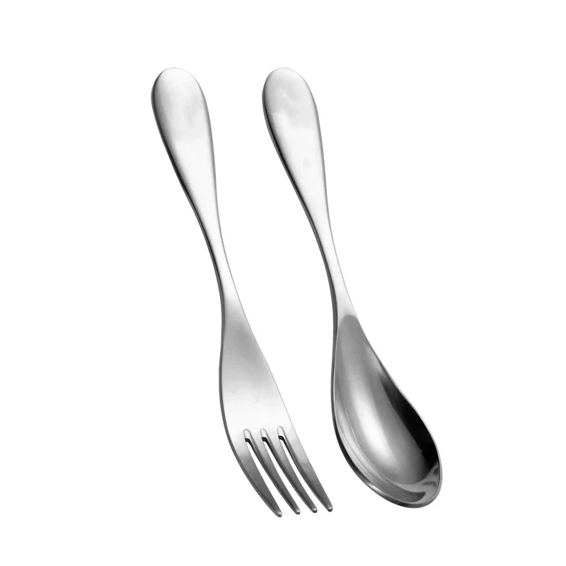 

Pure Titanium Coffee Fork Spoon, Outdoor Portable Lightweight Spoon, Thickened Handle, Anti Slip Titanium Tableware