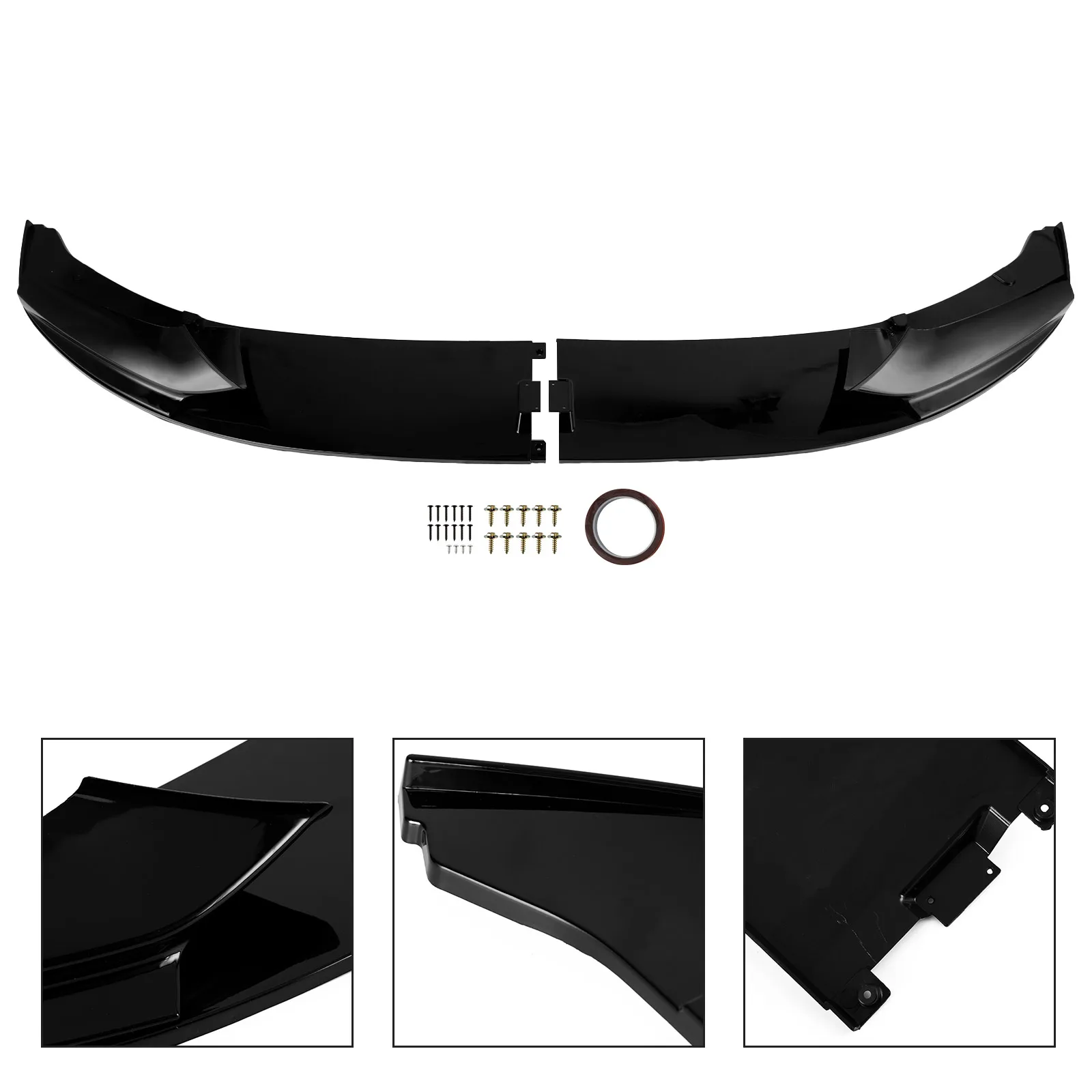 Gloss Black Front Splitter Lip Diffuser For BMW 5 Series F10 F11 2009-2017 M Sport Only