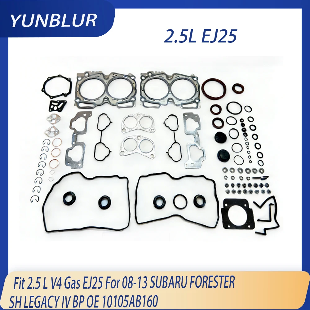 

Engine Parts Cylinder Head Full Gasket Set Fit 2.5 L V4 Gas EJ25 For 08-13 SUBARU FORESTER SH LEGACY IV BP OE 10105AB160