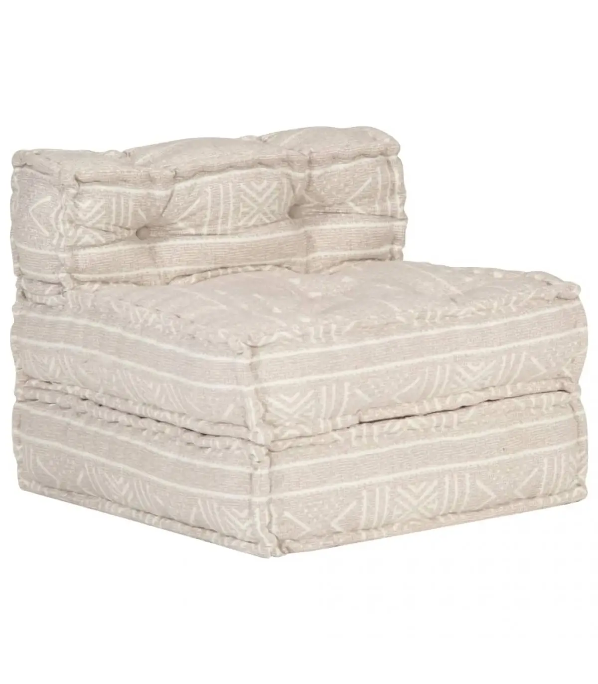 Cushions for chairs and sofas modular beanbag of beige fabric