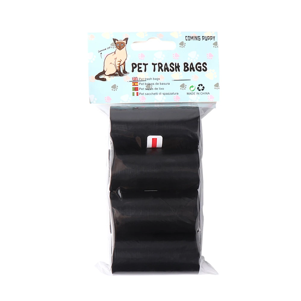 Sacchetto di cacca di cane in materiale plastico sacchetto della spazzatura portatile per animali domestici sacchetto di plastica ecologico per