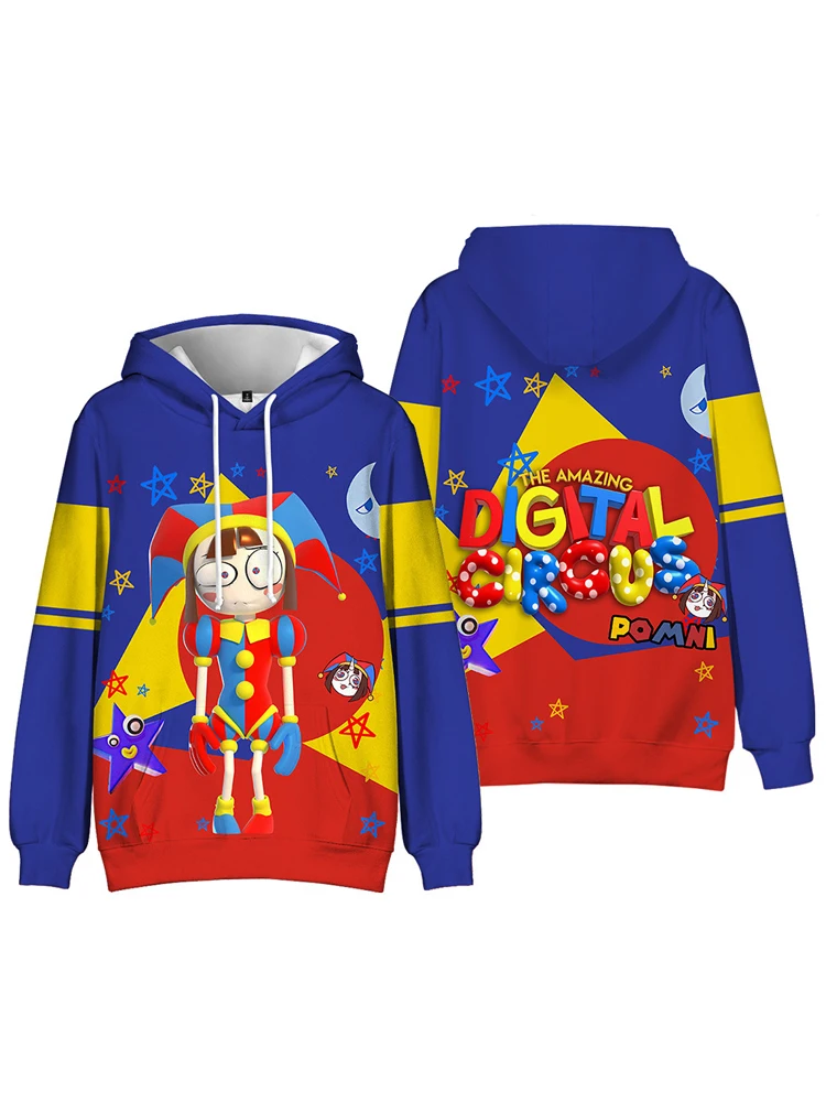 Het Geweldige Digitale Circus Pomni Jax Cosplay Kostuum Katoenen Sweatshirt Hoodies Kids Volwassenen Carnaval Halloween Party Outfits Jongens