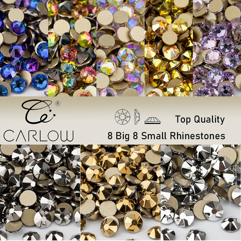 

Оптовая продажа с завода CARLOW, супер блестящие Новейшие цвета 2088, стильные 16 граней, стеклянные плоские задние зеркальные для украшения ногтей