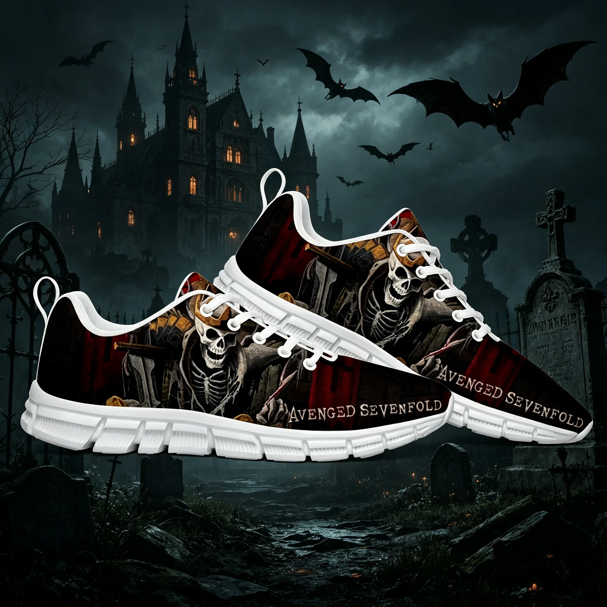 

Avenged Sevenfold A7X Rock Band Print Unisex Casual Sneakers Fashion Streetwear Breathable Sports Shoes For Men Women Daily Wear