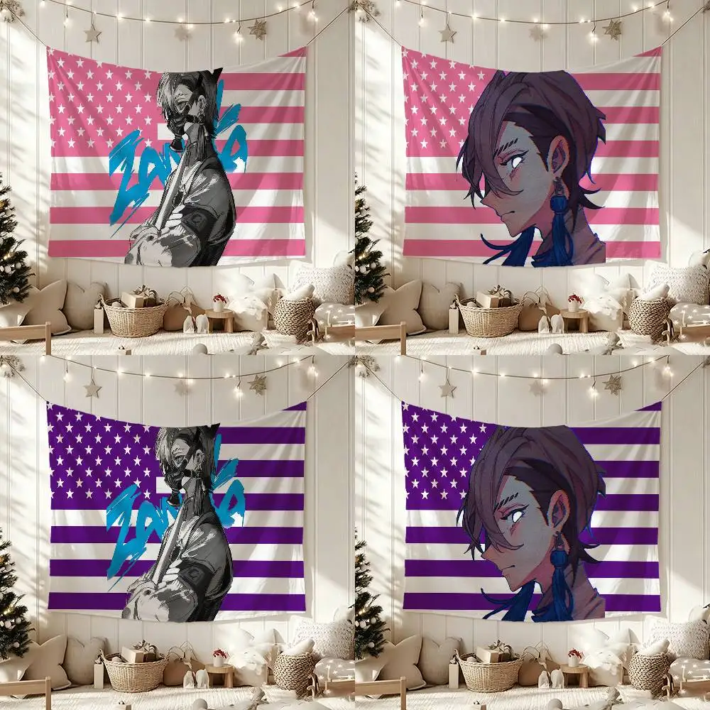 Anime G-GachiakutaS Zanka Flags Wall Hanging Background Art Banner for Bedroom Home Outdoor Decor