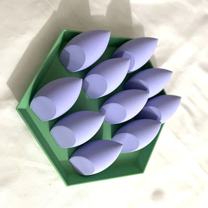 10 stuks make-up applicator zachte spons poeder blender gladde foundation contour blending bladerdeeg