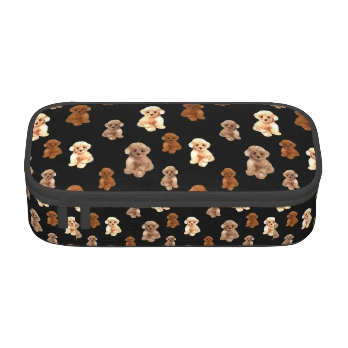 Teacup Poodle Dog Pencil Cases for Girls Boys Large Capacity Pet Lover Pen Box Bag School Accessories