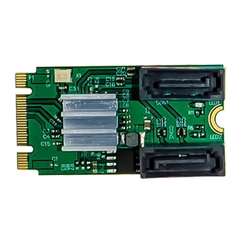 Top-M.2 B+M KEY Adapter Card 2 Port SATA 3.0 Expansion Card ASM1061 Chip Sata 6G Hard Disk Conversion Card