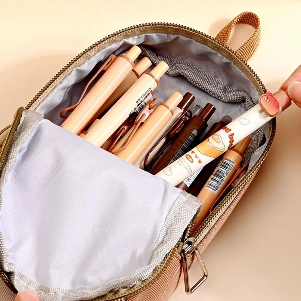 2025 مقلمة برباط مطرزة بسعة كبيرة منظم قرطاسية متعدد الطبقات حامل قلم محمول مستلزمات الطلاب #1