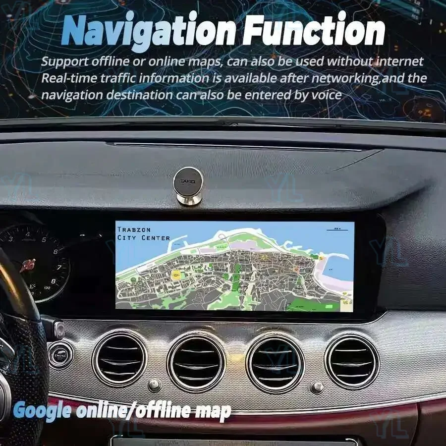 

YL Android 13 Car Radio For Mercedes Benz E-Class W213 E200 E300 E320 2016 2017 2018 2019 LHD RHD Multimedia Player Carplay GPS