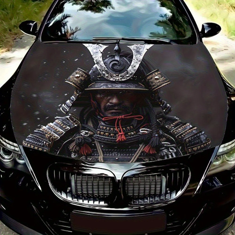 

Japanese Armor Samurai Car Vinyl Wrap - PVC Material, Mysterious Pattern Decal For Car Bonnet, Car Decals And Stickers,Easy To D
