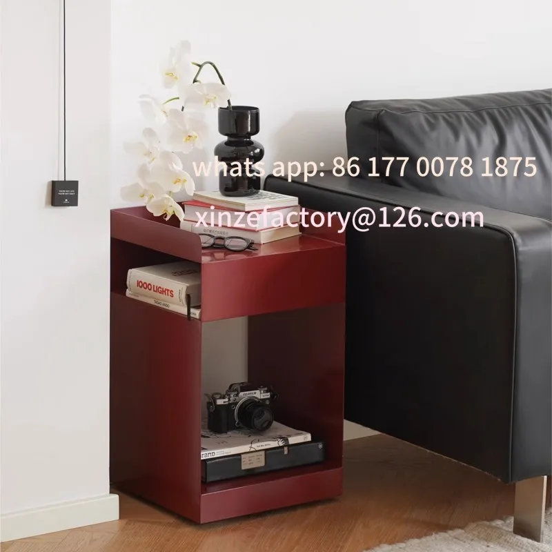 Customizable Sofa Side Table Home Bedroom Netflix Bedside Table Removable Cart Storage Side Table Carbon Steel