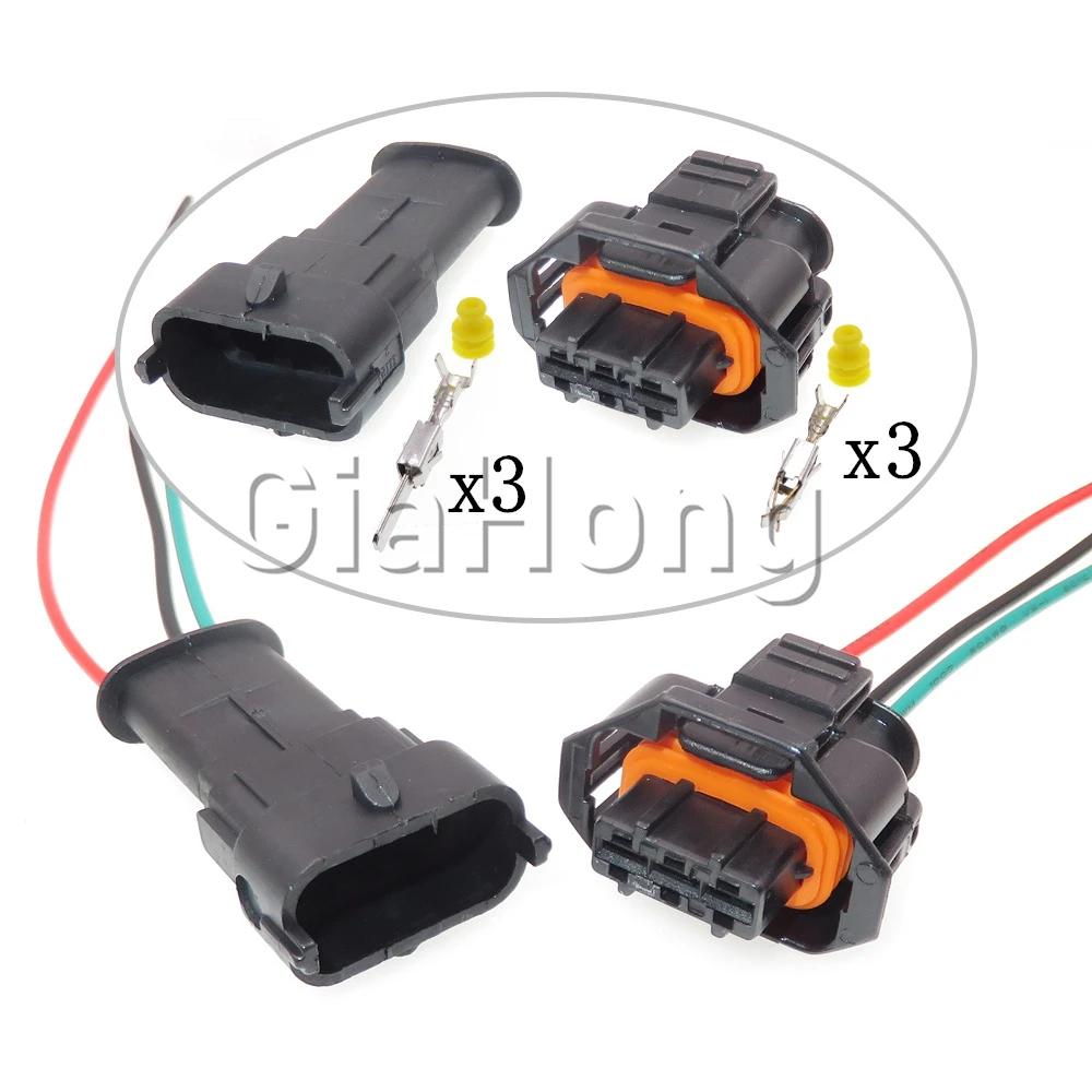 1 Set 3 Ways Starter Parts Car Sealed Connector 1928404073 1928403110 1928403966 Automobile Camshaft Sensor Wiring Cable Socket