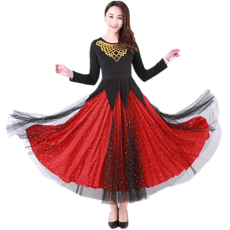 Woman Dance Dress Modern Dance Skirt Competition Dress Waltz Grand Swing Dress Social Dance Dress