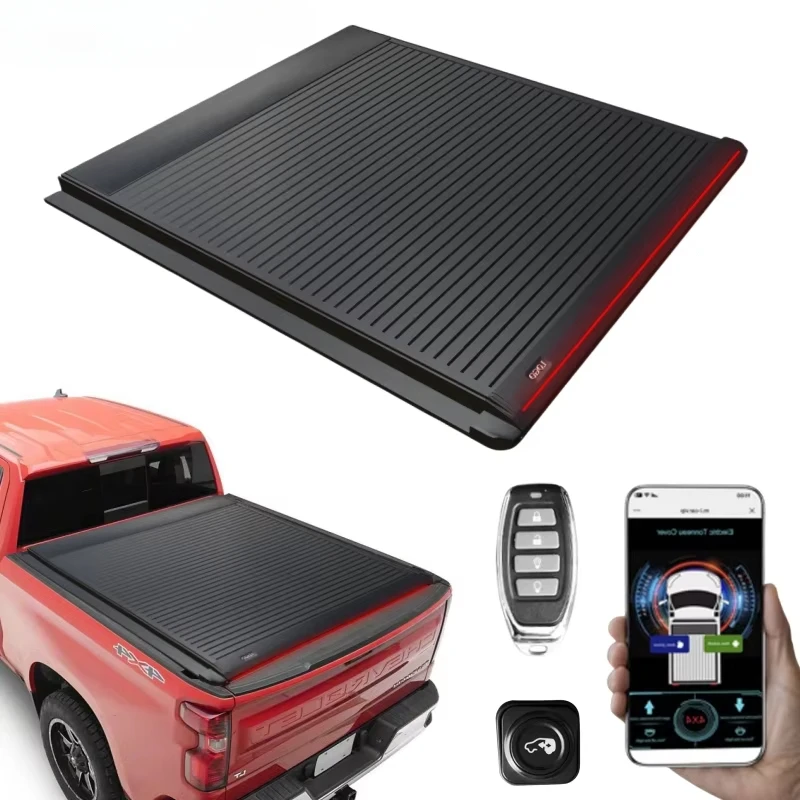 

Chevrolet Pick up Truck Electric Roller Shutter Lid Retractable Bed Cover Tonneau Cover for 2015 2025 Chevy Silverado Rst 1500