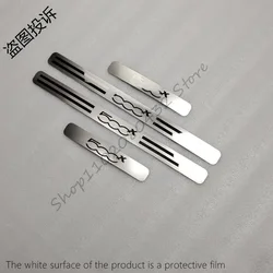 for 2014-2017 FIAT 500X Four Doors 4pcs/lot car styling sticker Stainless Steel Scuff Plate Door Sill Cover decorative cover
