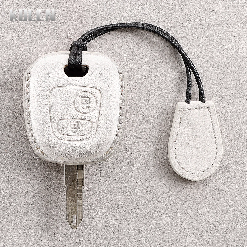 Leather Car Key Case Cover Shell Case For Peugeot 106 107 206 207 307 306 For Citroen C1 C2 C3 C4 XSARA PICASSO For Toyota AYGO