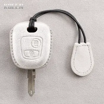 適用於標緻106/107/206/207/307/306、雪鐵龍C1/C2/C3/C4/XSARA/PICASSO、豐田AYGO的真皮汽車鑰匙套。 8 最佳銷售 標緻307鑰匙包 - №6