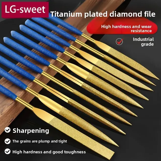 Diamond File, Titanium-coated File, Metal Jade Grinding Tool Set