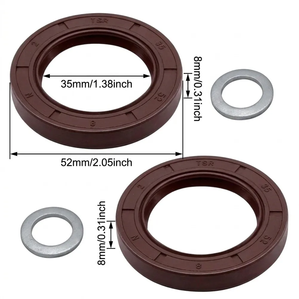 For Engine Maintenance 35X52X8mm Oil Seal Kit High Wear Resistance Long-lasting Performance Hassle-free Installation