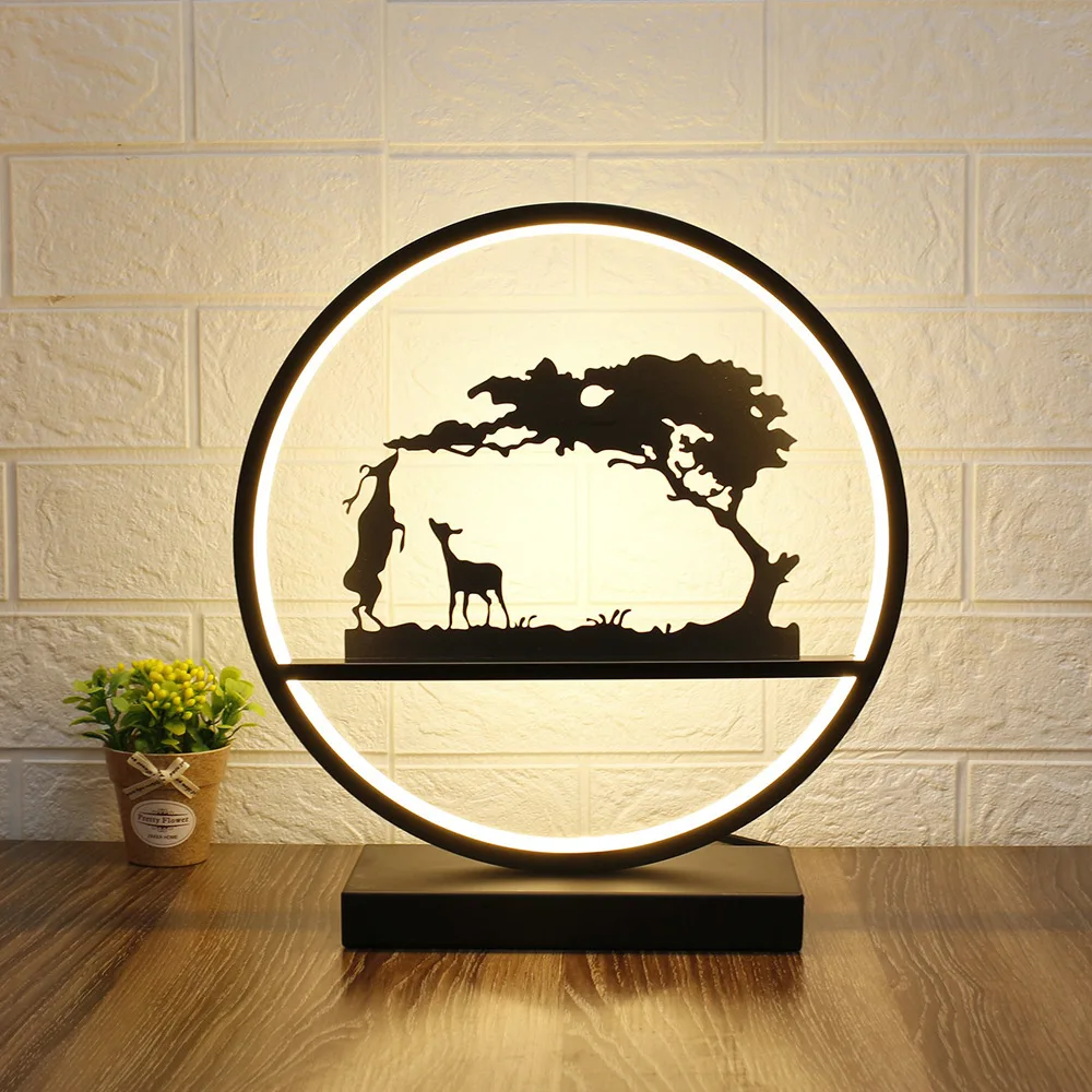 LED Decorative Table Lamp Wall Mounted Light Creative Design Art Decor 3 Colors Landscape Lighting for Bedroom Living Room Study