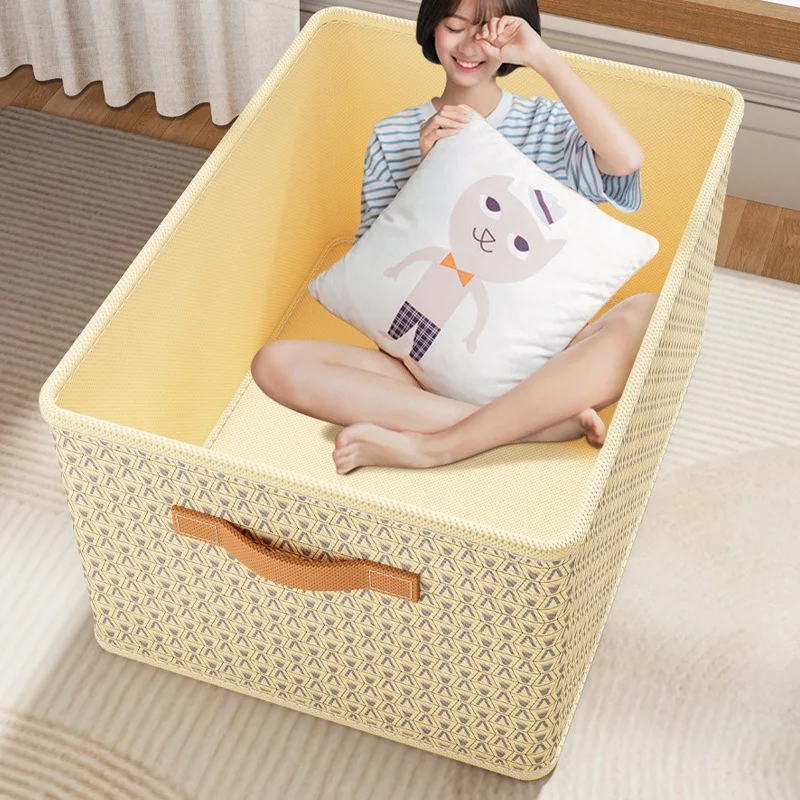 Clothes Quilt Storage Box Thickened Hardboard Folding with Lid Storage Box Trousers Storage God Household Dormitory Storage