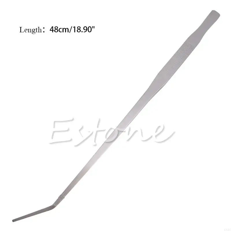 KXRC for Extra Long Aquarium Tweezers Serving Tongs Stainless Steel Curved Tweezers